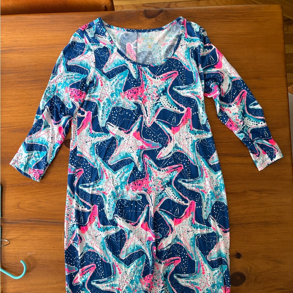 Lilly Pulitzer Beacon Dress Indigo Star Struck